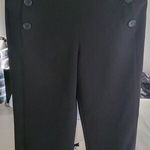 DKNY Women's Black Buttoned Trousers